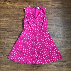 Draper James Magenta Pink Floral Fit-and-Flare Dress